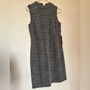 NWT Tahari Black and White Textured Mini Dress